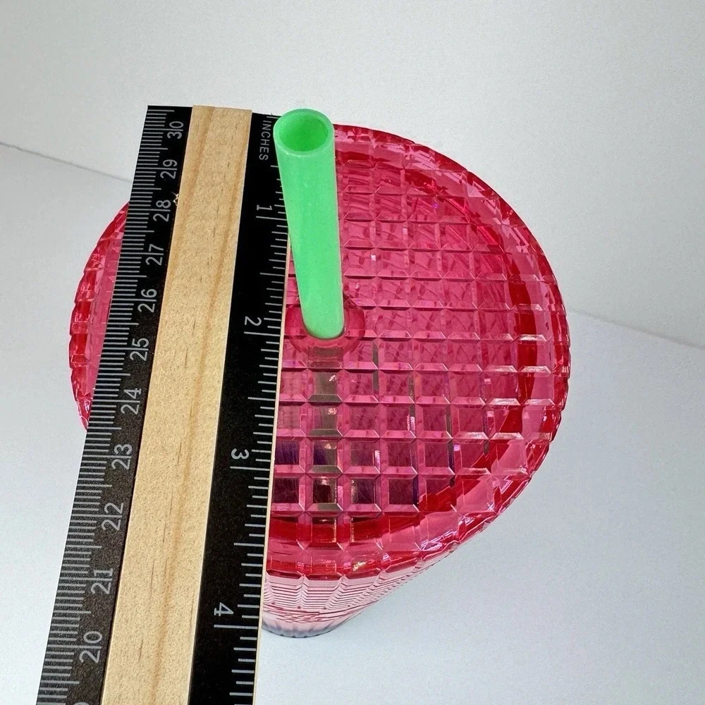 Starbucks 2022‎ Watermelon Grid Red Blue Gradient Studded Tumbler 24oz New